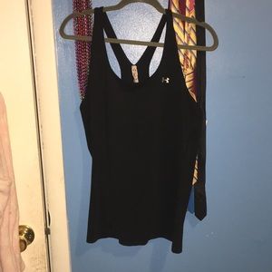 BLACK UNDERARMOR RACERBACK TANKTOP SIZE XL
